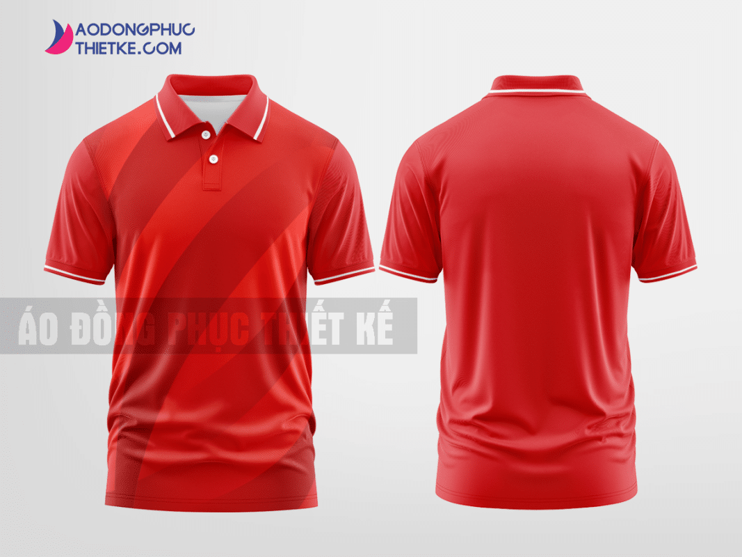 Mẫu áo đồng phục polo Thanh Hương Màu đỏ thiết kế uy tín DPP2529