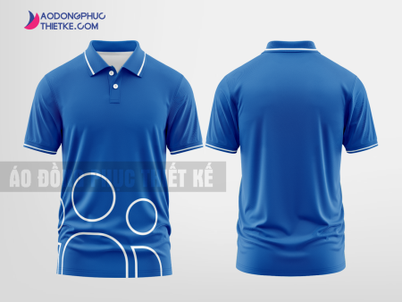 Mẫu áo đồng phục thun cổ bẻ Biển Cả Màu xanh biển thiết kế giá rẻ DPP2625