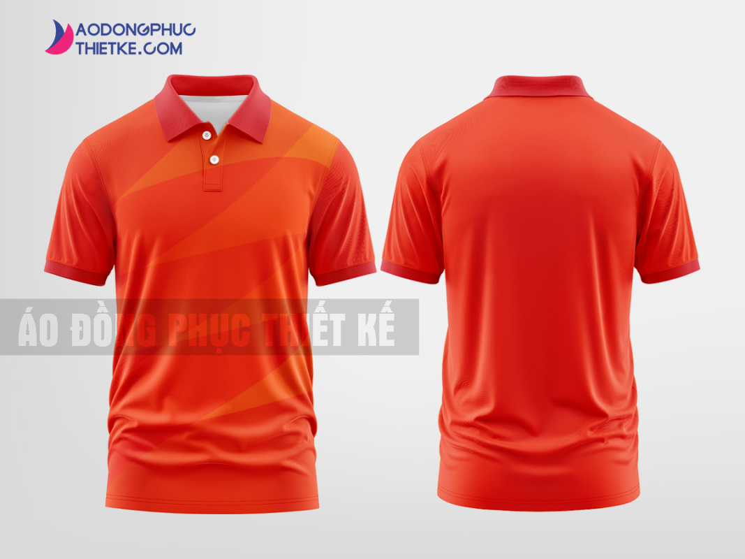 Mẫu áo đồng phục thun cổ bẻ Hoa Hồng Enterprises Màu đỏ son thiết kế tương lai DPP2739