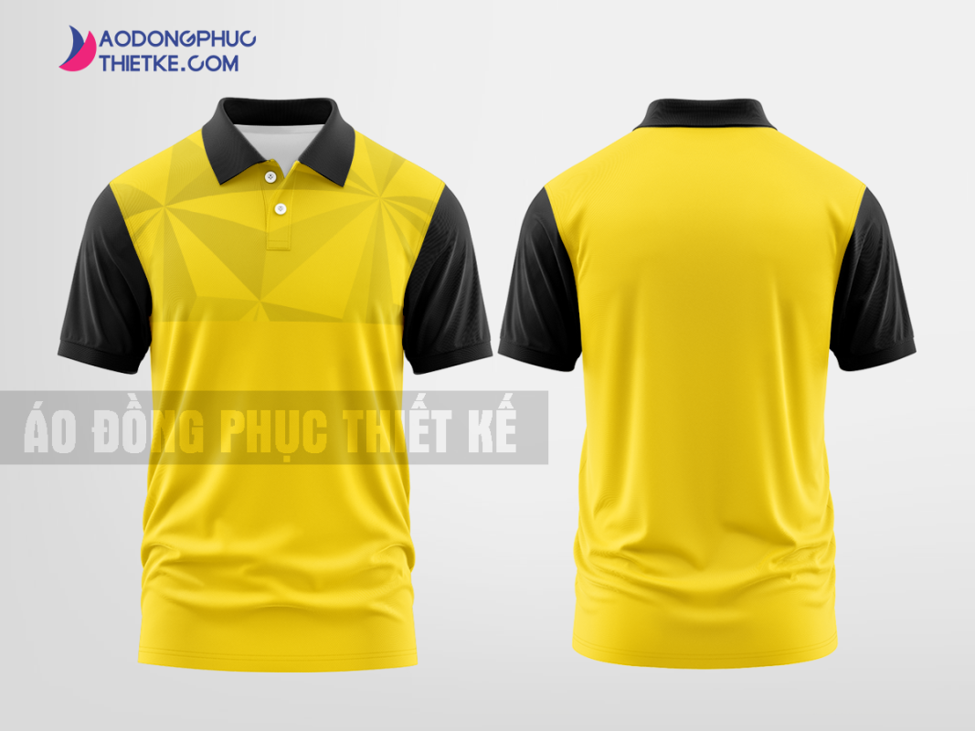 Mẫu áo đồng phục thun cổ bẻ Phương Đông Màu vàng thiết kế may đẹp DPP2606