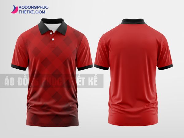 Mẫu áo đồng phục thun cổ bẻ Tổ Chức Holdings Màu đỏ thiết kế thương hiệu DPP2882