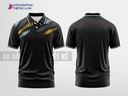 Mẫu áo polo 3D đồng phục Bình Thạnh Group Màu đen thiết kế ấn tượng DPP2990