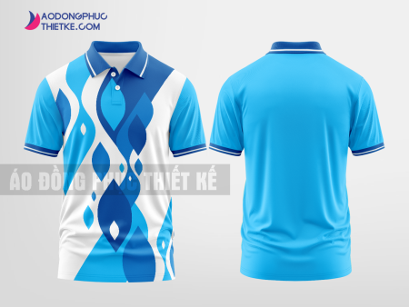 Mẫu áo polo 3D đồng phục Linh Hoạt Flexi Màu xanh da trời thiết kế độc DPP2688