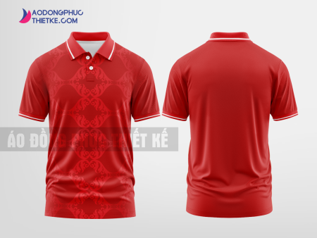 Mẫu áo polo 3D đồng phục Linh Thảo Màu đỏ thiết kế chất lượng DPP2517