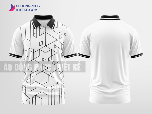 Mẫu áo polo 3D đồng phục Ngọc Linh Màu trắng thiết kế in đẹp DPP2536