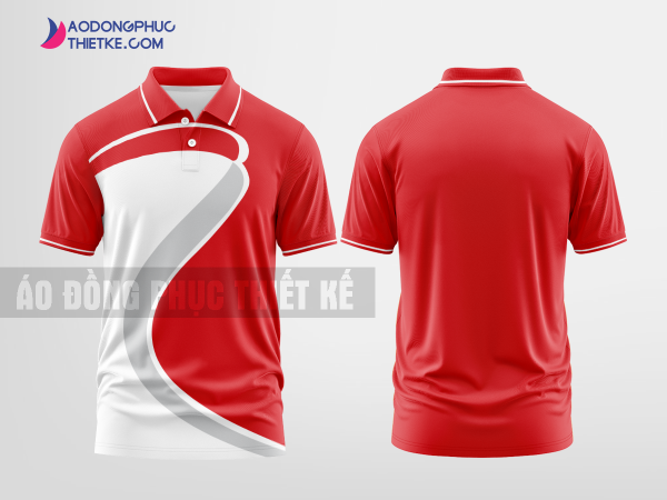 Mẫu áo polo 3D đồng phục Ngọc Việt Màu đỏ thiết kế ấn tượng DPP2593