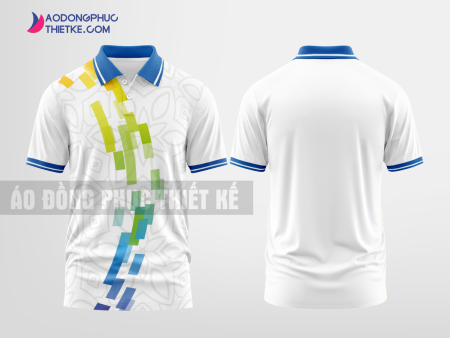 Mẫu áo polo 3D đồng phục Xuân Phương Innovations Màu trắng thiết kế đẳng cấp DPP2971