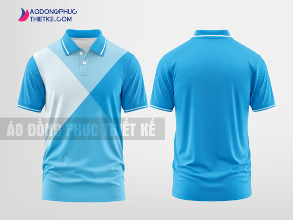 Mẫu áo polo công ty Lửa Hồng Màu xanh da trời thiết kế uy tín DPP2583