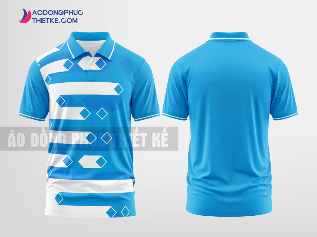 Mẫu áo polo công ty Mục Tiêu Innovations Màu xanh da trời thiết kế nổi bật DPP2821