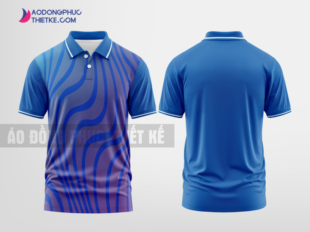 Mẫu áo polo công ty Sài Đồng Holdings Màu xanh dương thiết kế thương hiệu DPP2961