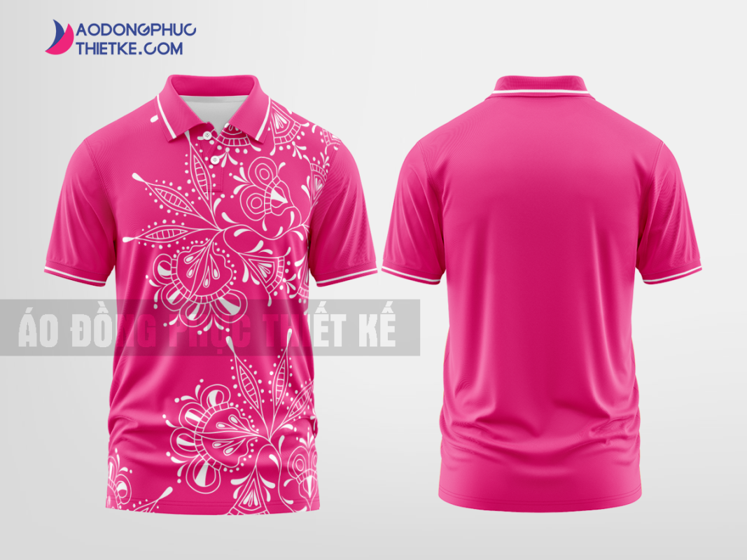 Mẫu áo polo công ty Thiên Đường Màu hồng thiết kế sáng tạo DPP2640