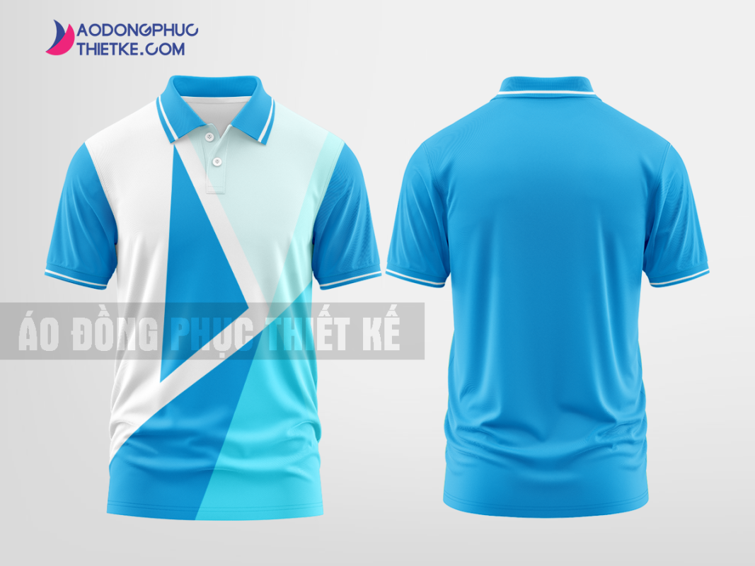 Mẫu áo polo công ty Trúc Bạch Group Màu xanh da trời thiết kế cá tính DPP2923