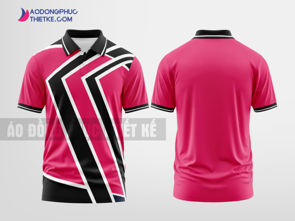 Mẫu áo polo doanh nghiệp Hòn Non Bộ Enterprises Màu hồng thiết kế nữ DPP2753