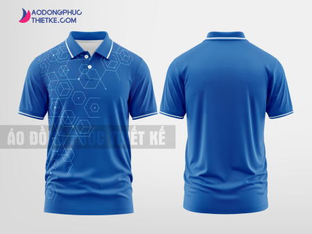 Mẫu áo polo doanh nghiệp Kim Chi Màu xanh dương thiết kế tương lai DPP2525