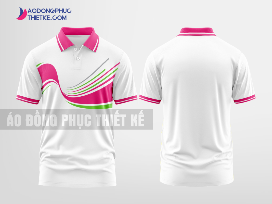 Mẫu áo polo doanh nghiệp Năng Động Màu hồng thiết kế ấn tượng DPP2658