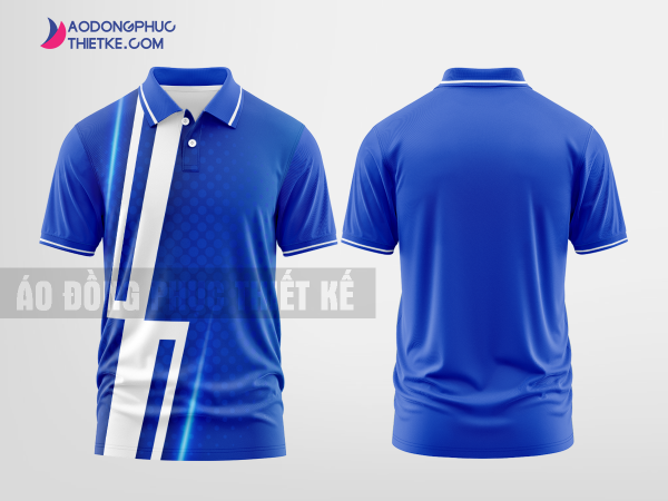 Mẫu áo polo đồng phục Cầu Đơ Holdings Màu xanh dương thiết kế sáng tạo DPP2932
