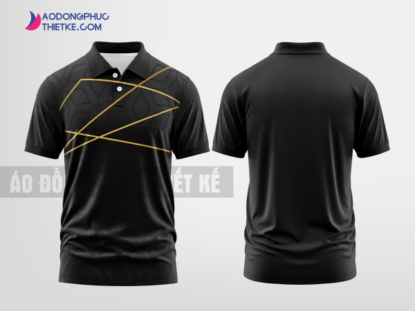Mẫu áo thun đồng phục 3D Hiện Tại Holdings Màu đen thiết kế chính hãng DPP2808