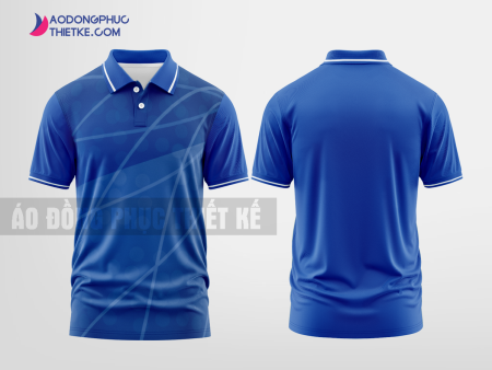 Mẫu áo thun đồng phục Hạnh Phúc Holdings Màu xanh dương thiết kế cá tính DPP2784