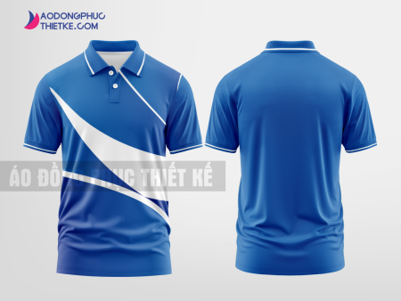Mẫu áo thun đồng phục cổ trụ Quỳnh Hương Màu xanh biển thiết kế cao cấp DPP2501