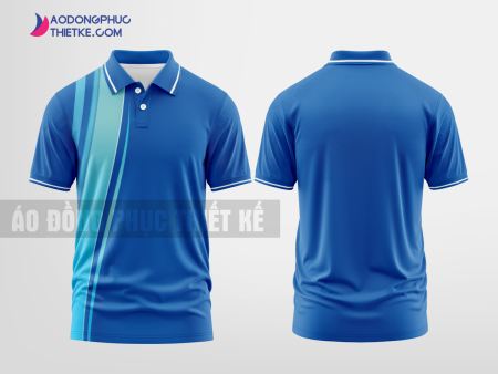 Mẫu áo thun đồng phục cổ trụ Thanh Nghị Holdings Màu xanh dương thiết kế cá tính DPP2936