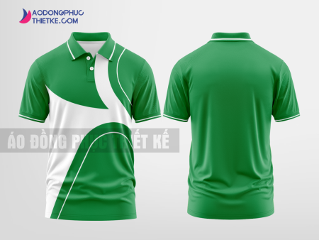 Mẫu áo thun đồng phục công ty Dòng Sông Màu xanh lá thiết kế giá rẻ DPP2599