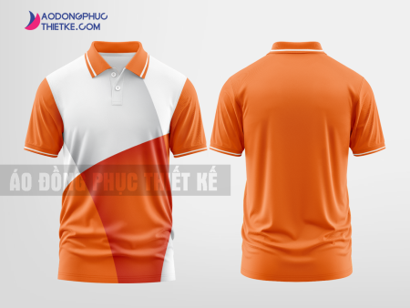 Mẫu áo thun đồng phục công ty Nguyệt Minh Màu da cam thiết kế cao cấp DPP2637