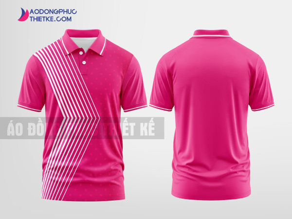 Mẫu áo thun đồng phục doanh nghiệp Khuôn Mẫu Innovations Màu hồng thiết kế sáng tạo DPP2819