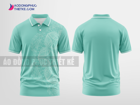 Mẫu áo thun đồng phục doanh nghiệp Tiến Bộ Màu xanh men ngọc thiết kế ấn tượng DPP2619