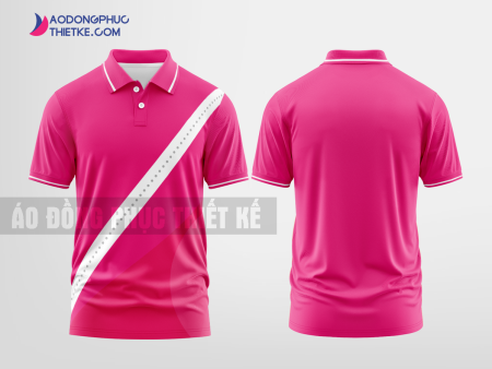 Mẫu uniform polo Tương Lai Holdings Màu hồng thiết kế in đẹp DPP2810