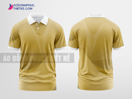 Mẫu áo đồng phục Bảo hiểm BaoVietlife màu vàng đồng thiết kế đẹp mẫu 1 DPP27A
