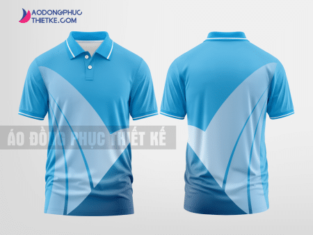 Mẫu áo đồng phục Bất động sản - TTC Land màu xanh da trời thiết kế đẹp mẫu 2 DPP19B