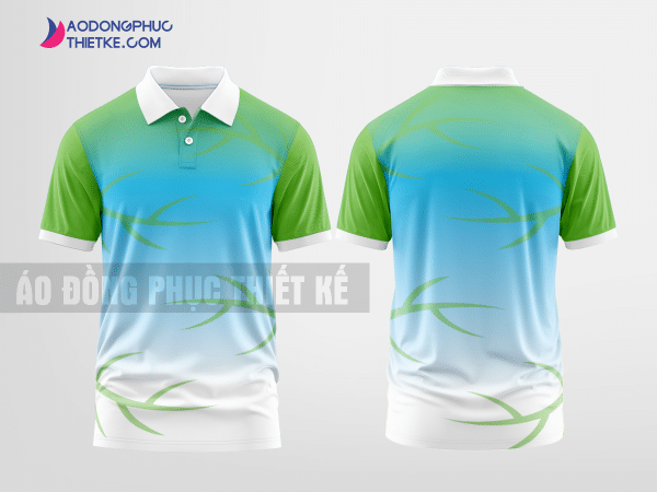 Mẫu áo đồng phục Khu đô thị Ecopark màu xanh da trời thiết kế đẹp mẫu 3 DPP42C