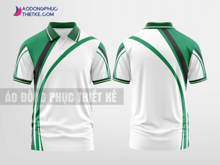 Mẫu áo đồng phục Cagrill màu xanh lá thiết kế mẫu 2 DPP71B
