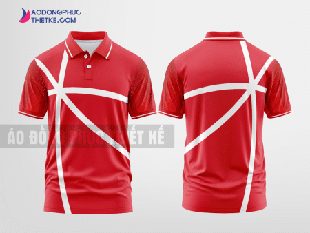 Mẫu áo đồng phục DOJI Group màu đỏ thiết kế mẫu 1 DPP63A