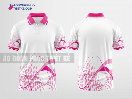 Mẫu áo đồng phục Đất Việt Tour màu hồng thiết kế mẫu 2 DPP1124B