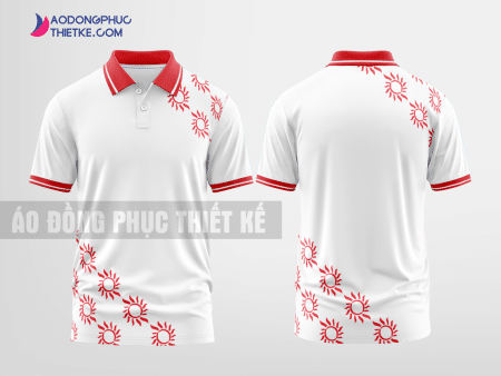 Mẫu áo đồng phục Khát Vọng Việt màu trắng thiết kế mẫu 1 DPP1120A