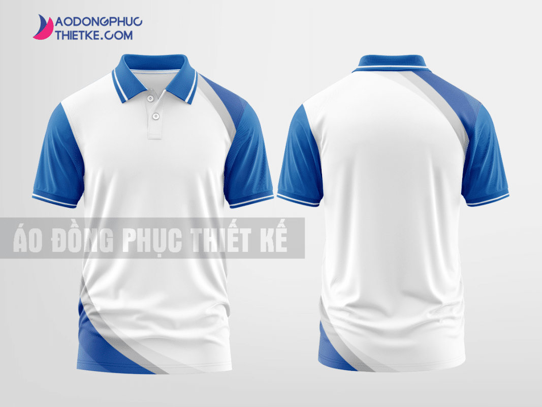 Mẫu áo đồng phục Ha Long Travel màu trắng thiết kế mẫu 4 DPP140D