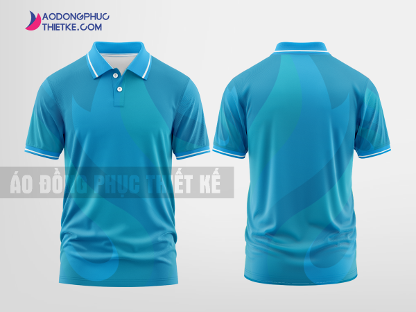 Mẫu áo đồng phục Phong Vũ Logistic màu xanh da trời thiết kế mẫu 1 DPP152A