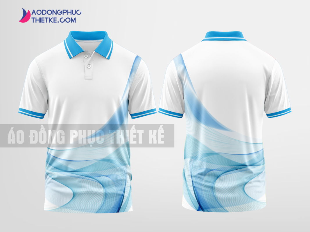 Mẫu áo đồng phục VietLegend màu xanh da trời thiết kế mẫu 2 DPP145B