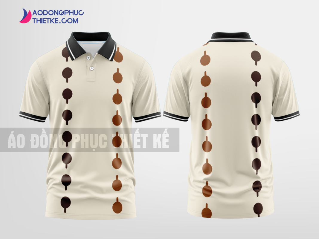 Mẫu áo đồng phục Addict màu nâu thiết kế mẫu 1 DPP206A