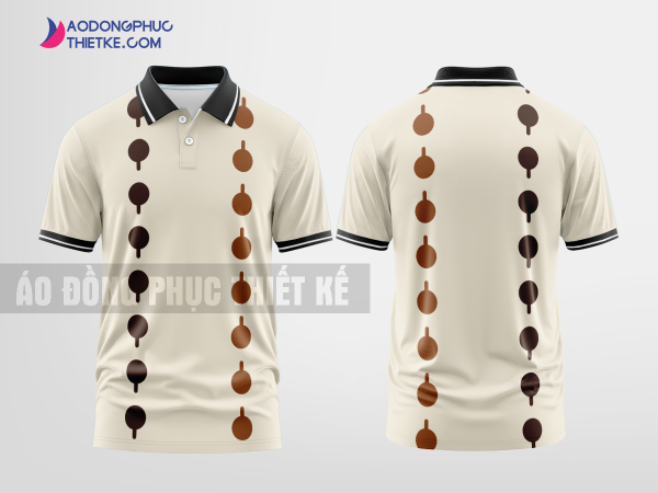 Mẫu áo đồng phục Addict màu nâu thiết kế mẫu 1 DPP206A