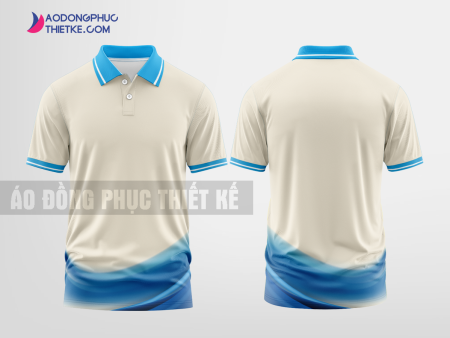 Mẫu áo đồng phục Addict màu xanh da trời thiết kế mẫu 3 DPP206C