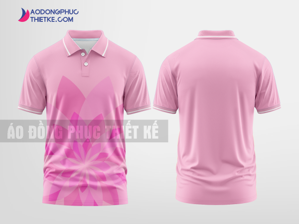 Mẫu áo đồng phục DOVE màu hồng thiết kế mẫu 3 DPP201C