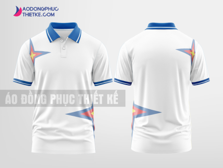 Mẫu áo đồng phục EVN màu trắng thiết kế mẫu 1 DPP213A