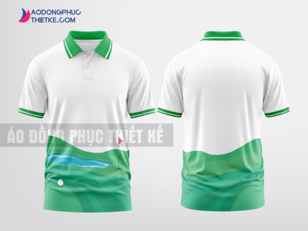 Mẫu áo đồng phục Golf tours màu xanh lá thiết kế mẫu 1 DPP212A