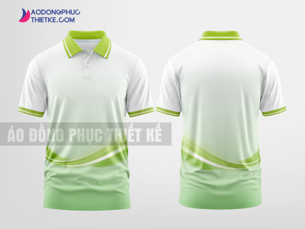 Mẫu áo đồng phục Golf tours màu xanh nõn chuối thiết kế mẫu 2 DPP212B