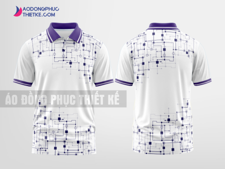 Mẫu áo đồng phục Hanoi Telecom màu trắng thiết kế mẫu 2 DPP169B